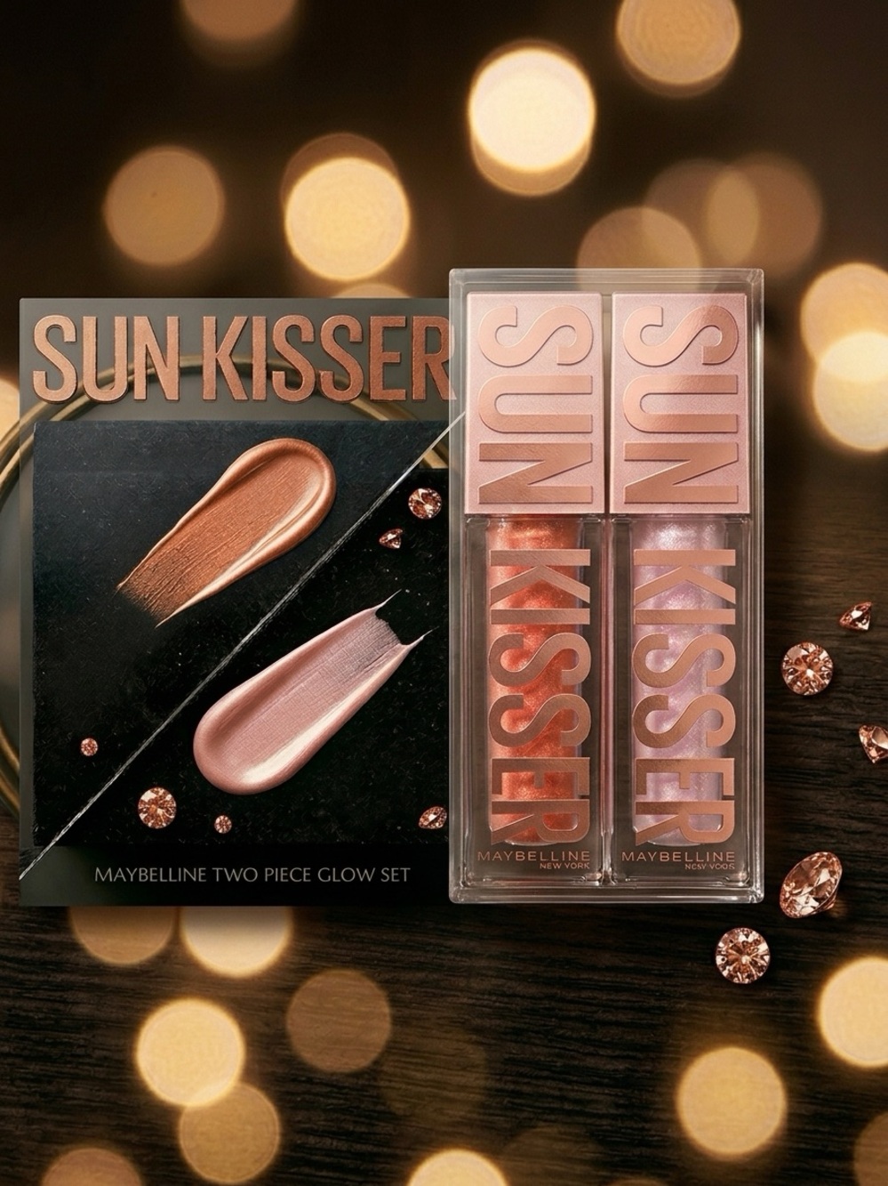 Maybelline Sun Kisser Liquid Glow Duo - Uptown Glow & Sol Search - NEW